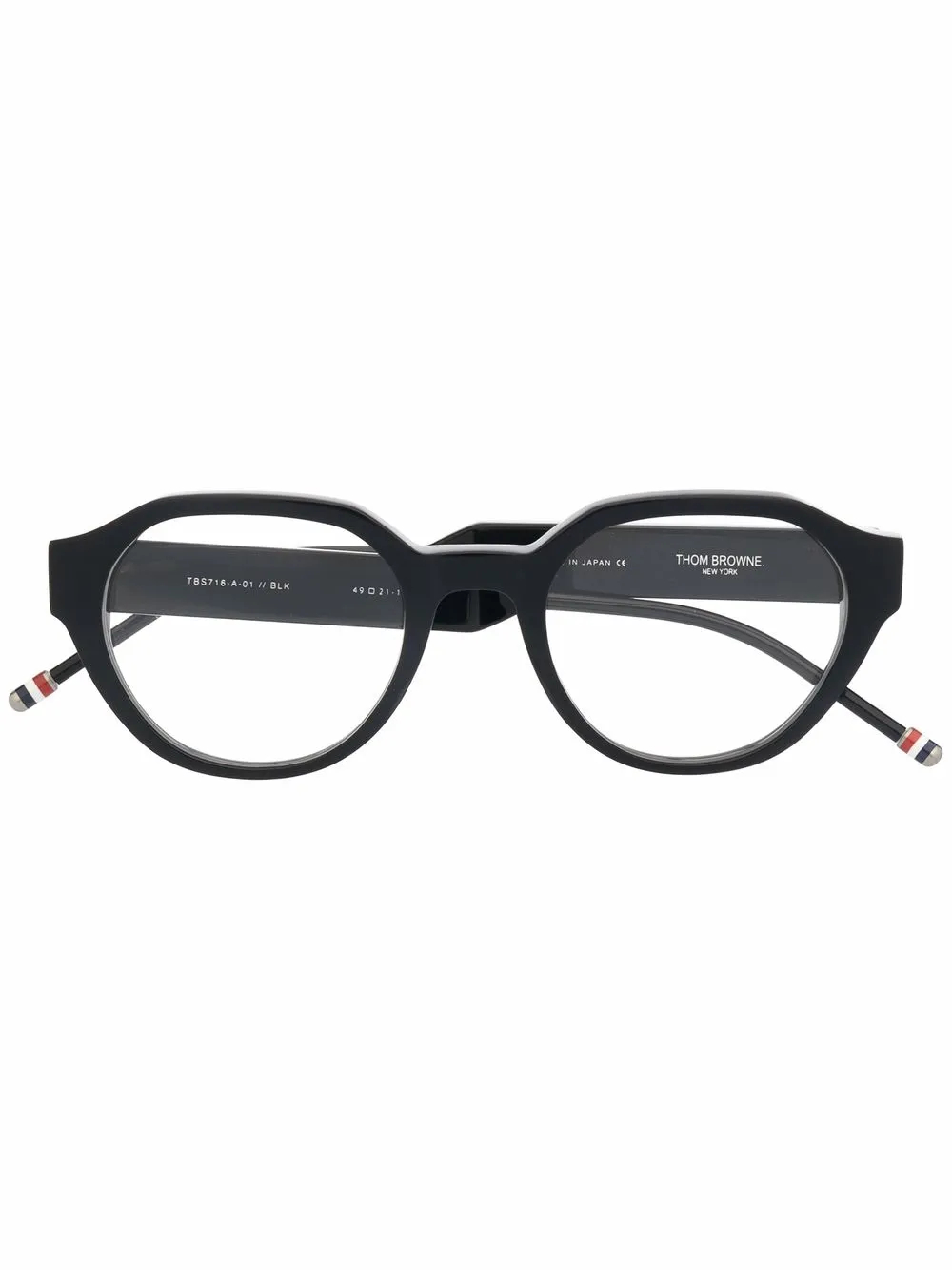 фото Thom browne eyewear очки в круглой оправе с полосками rwb