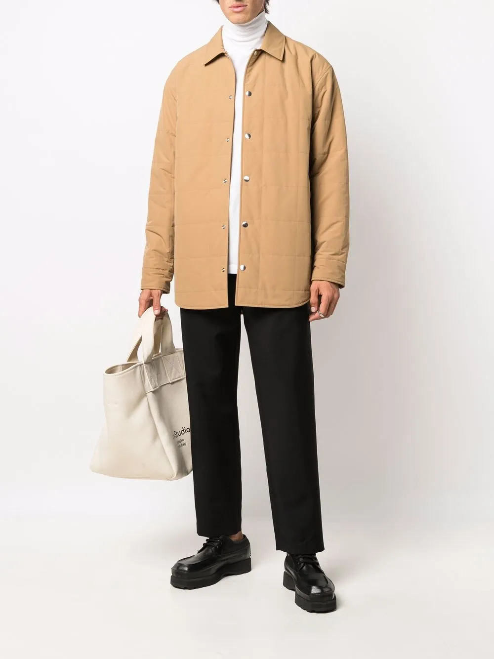 фото Jil sander стеганая куртка-рубашка