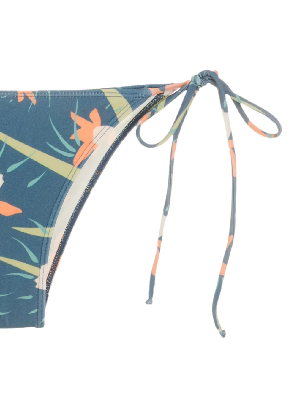 Brigitte Floral Print Tie Bikini Blue Farfetch