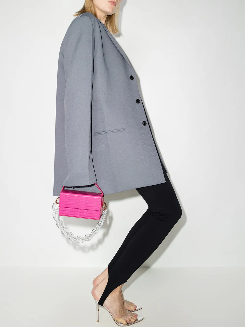 фото L’afshar маленькая сумка на плечо ida с тиснением под крокодила