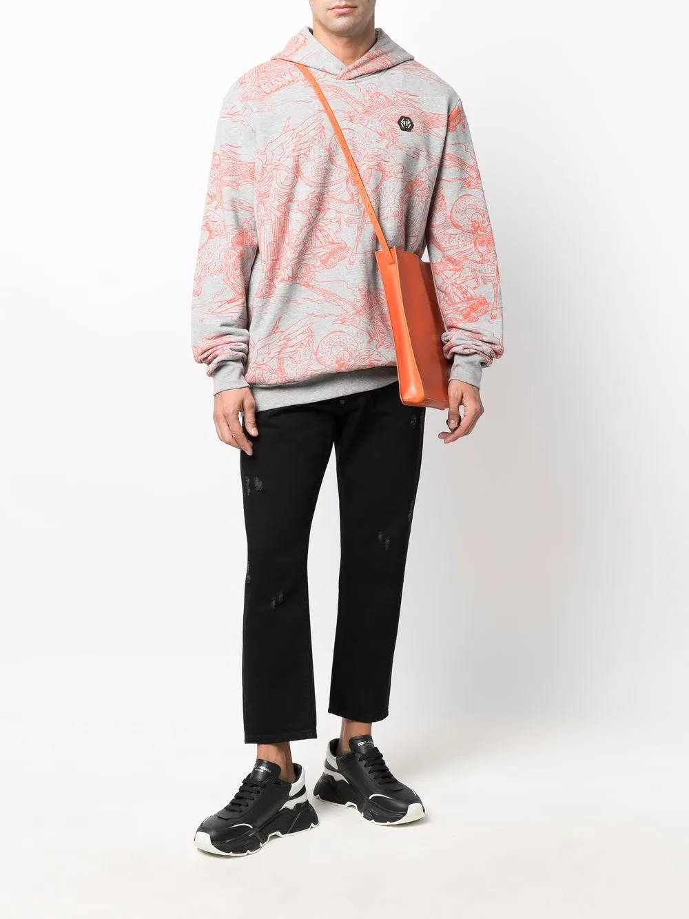 фото Philipp plein укороченные джинсы с логотипом