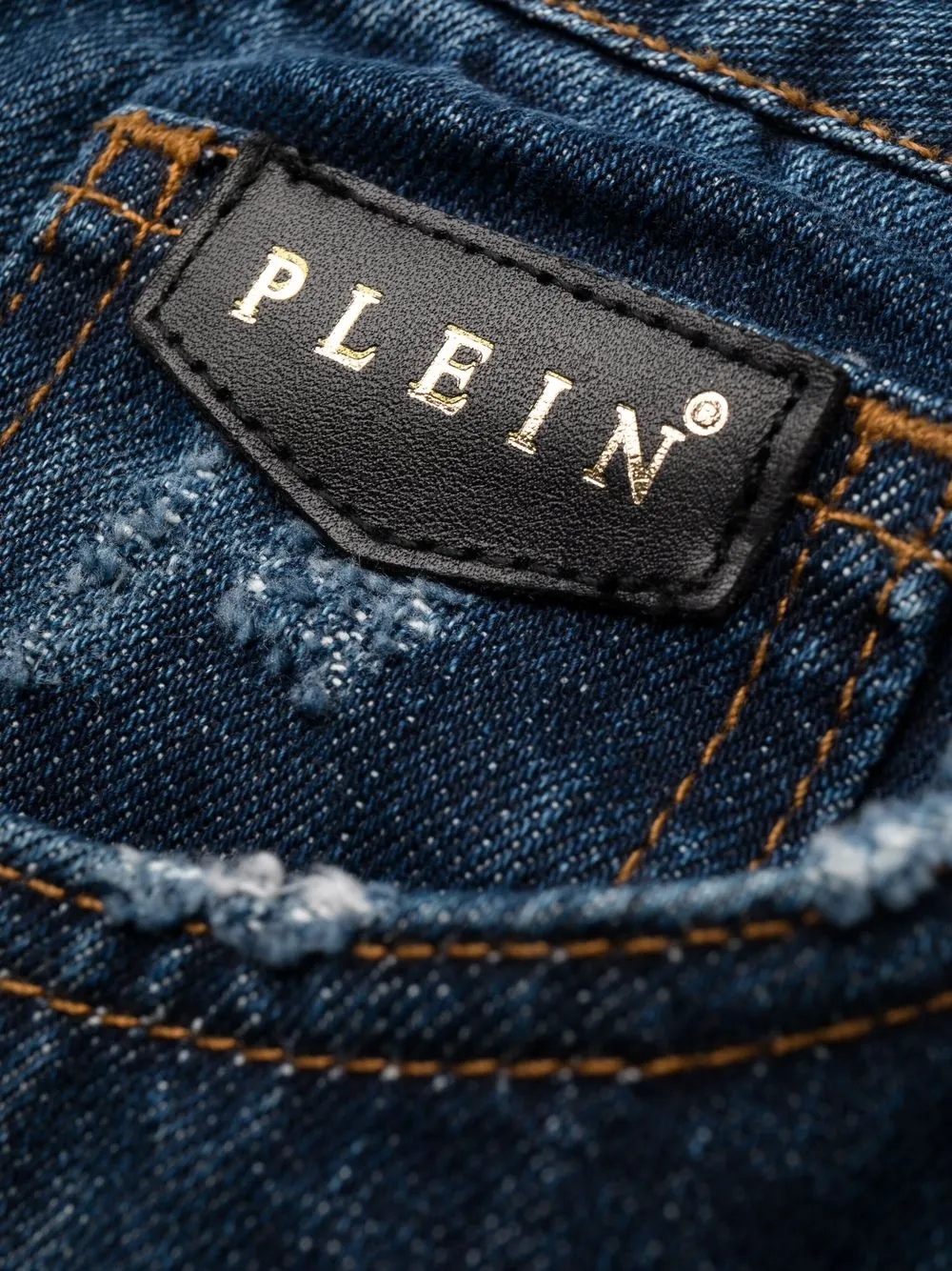 Philipp Plein Cal A Jeans Cropped Efeito Destroyed Farfetch