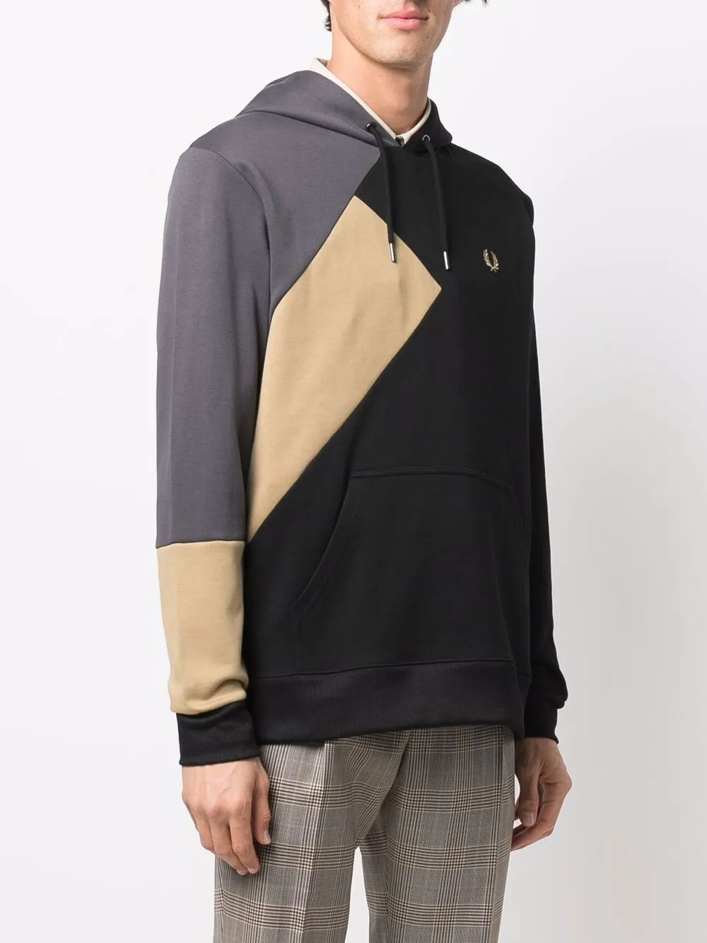 фото Fred perry худи в стиле колор-блок