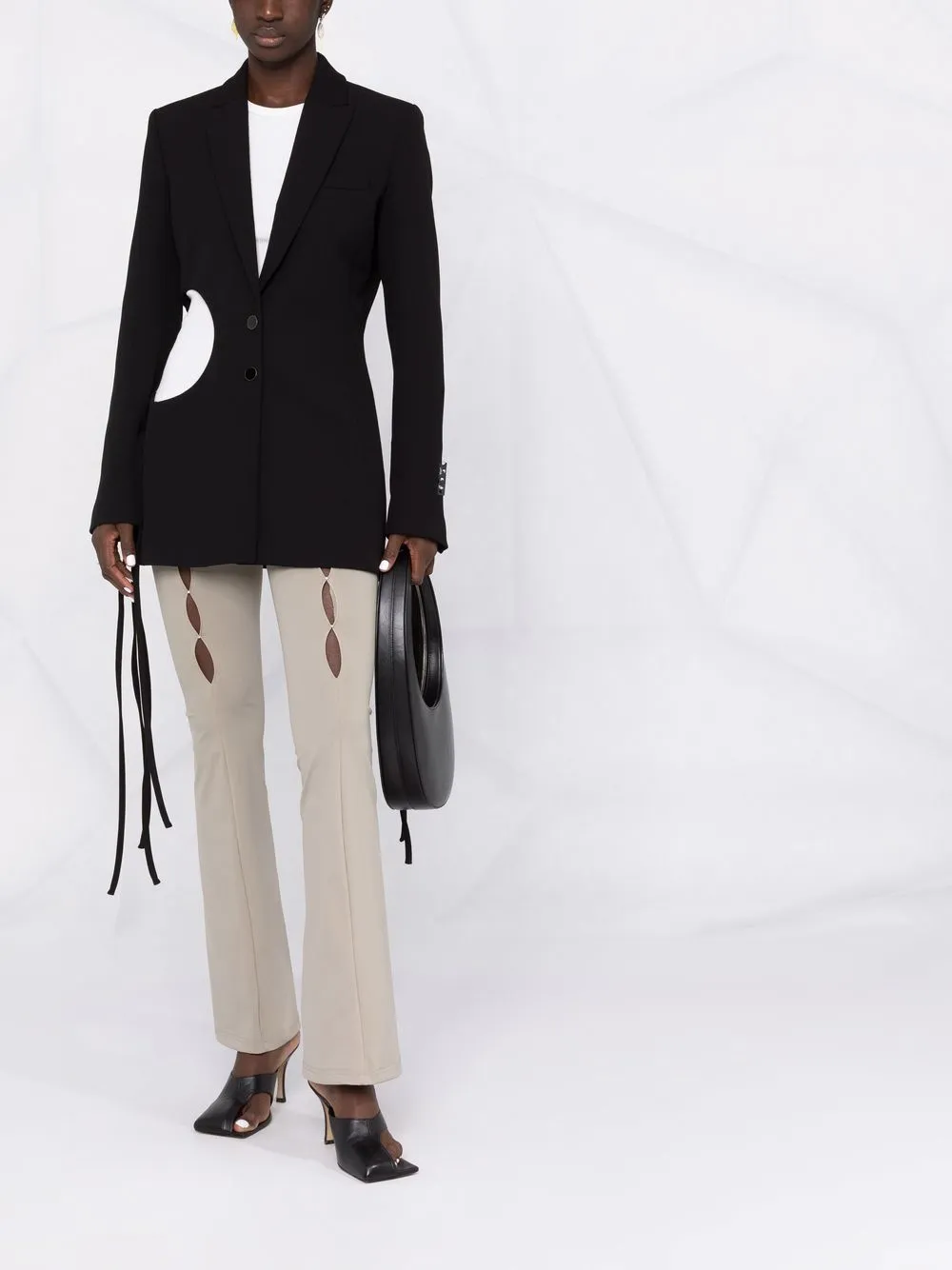 фото Rui брюки с завышенной талией и вырезами