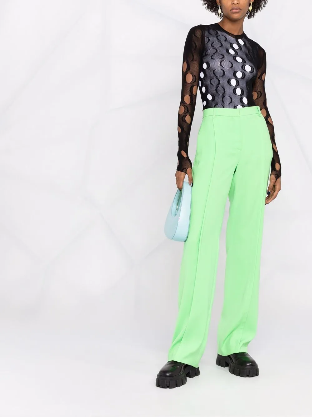 фото Rui прозрачный топ в горох