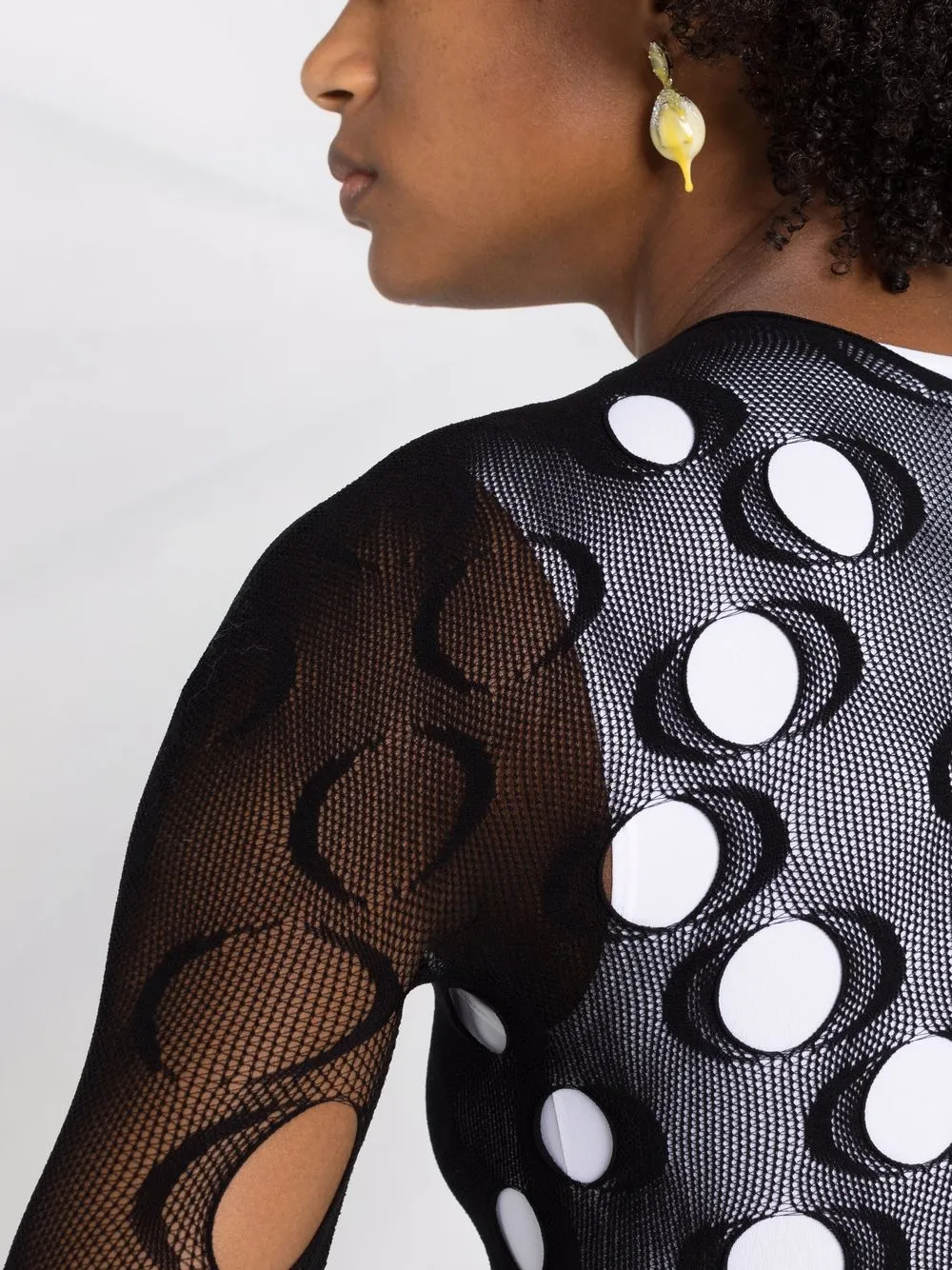 фото Rui прозрачный топ в горох