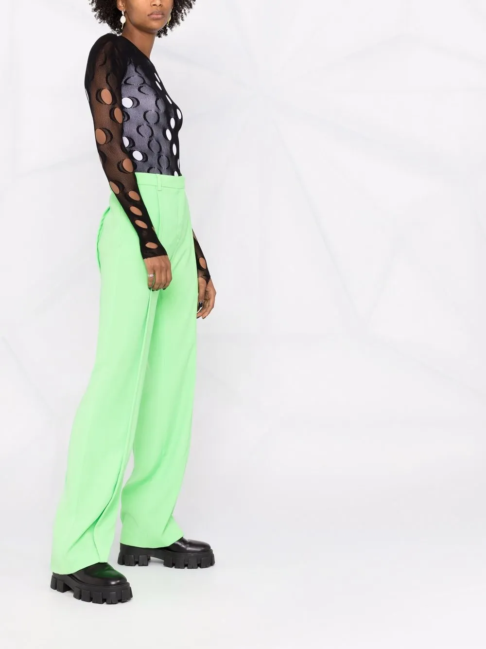 фото Rui прозрачный топ в горох