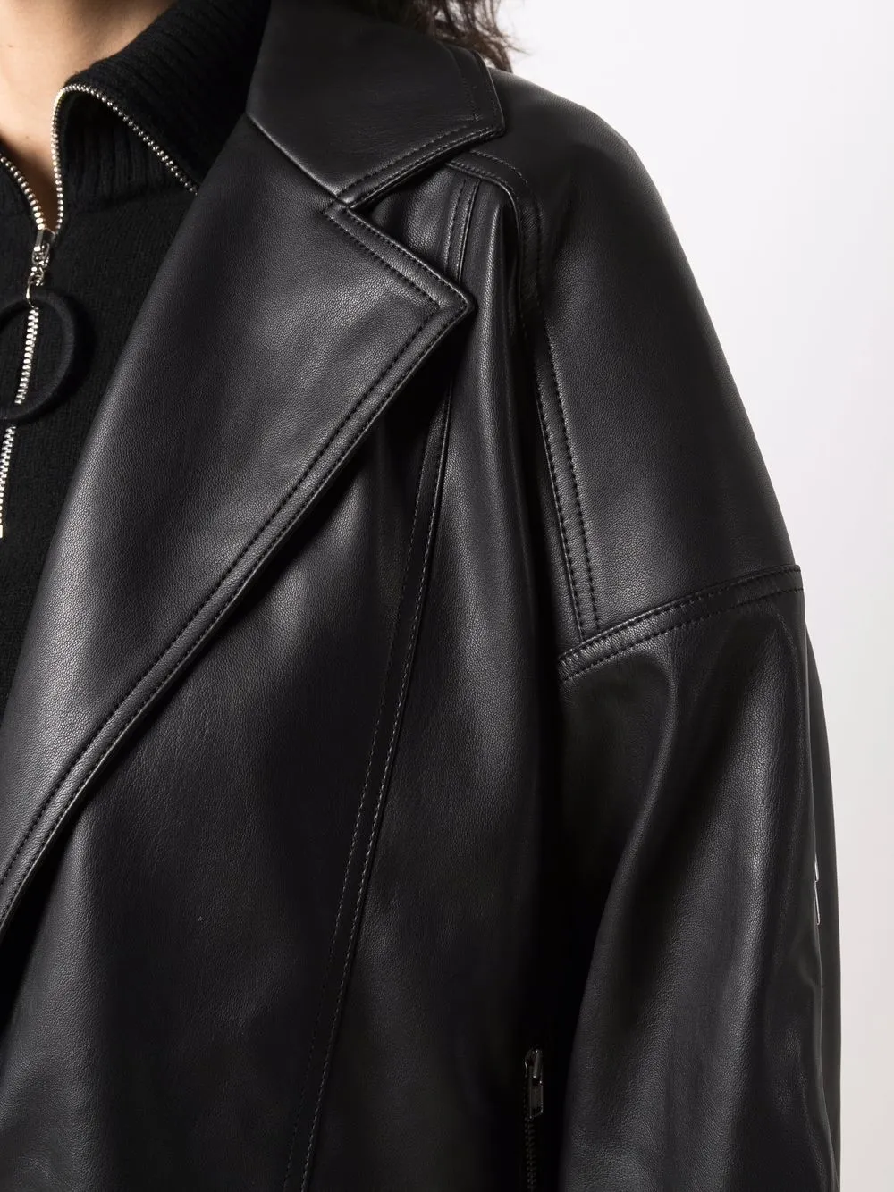 фото Olenich куртка оверсайз из искусственной кожи