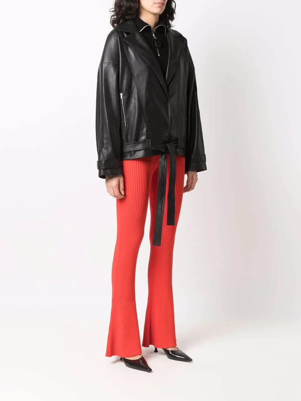 фото Olenich куртка оверсайз из искусственной кожи