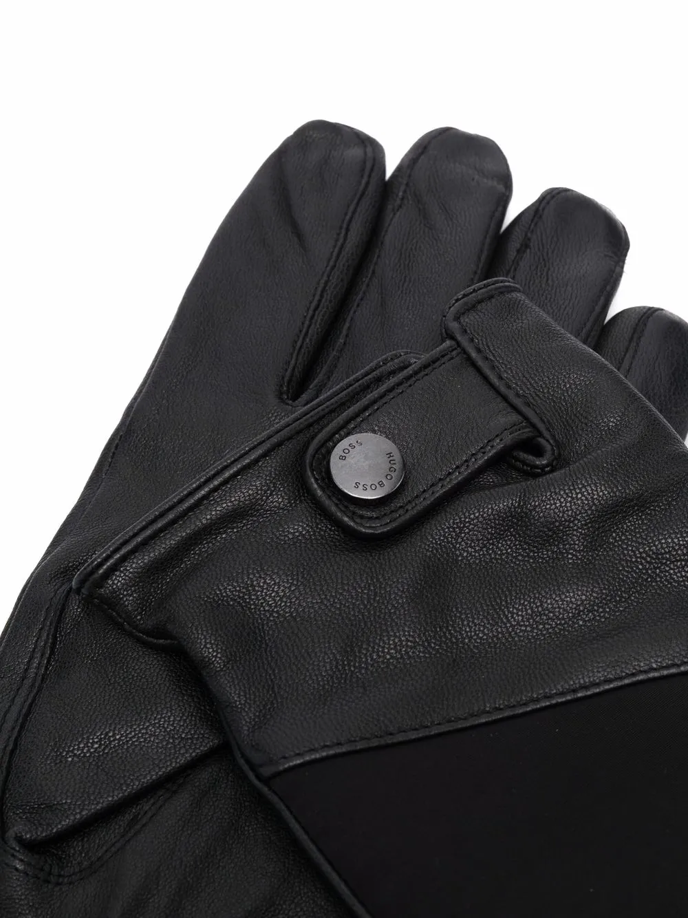 фото Boss кожаные перчатки со вставками