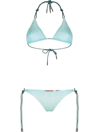 Missoni Metallic Effect Triangle Cup Bikini Set Farfetch