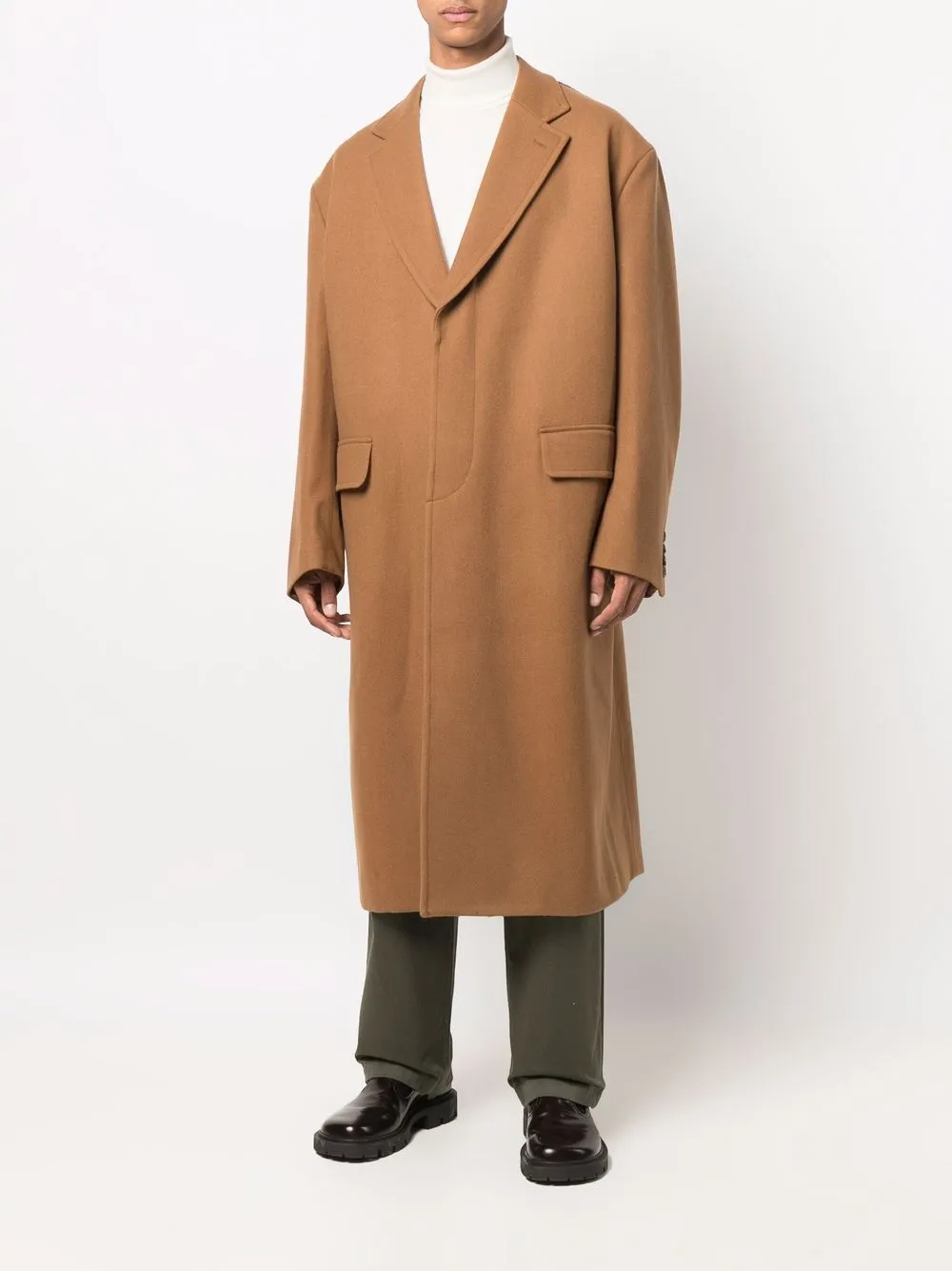 фото Junya watanabe man однобортное пальто строгого кроя