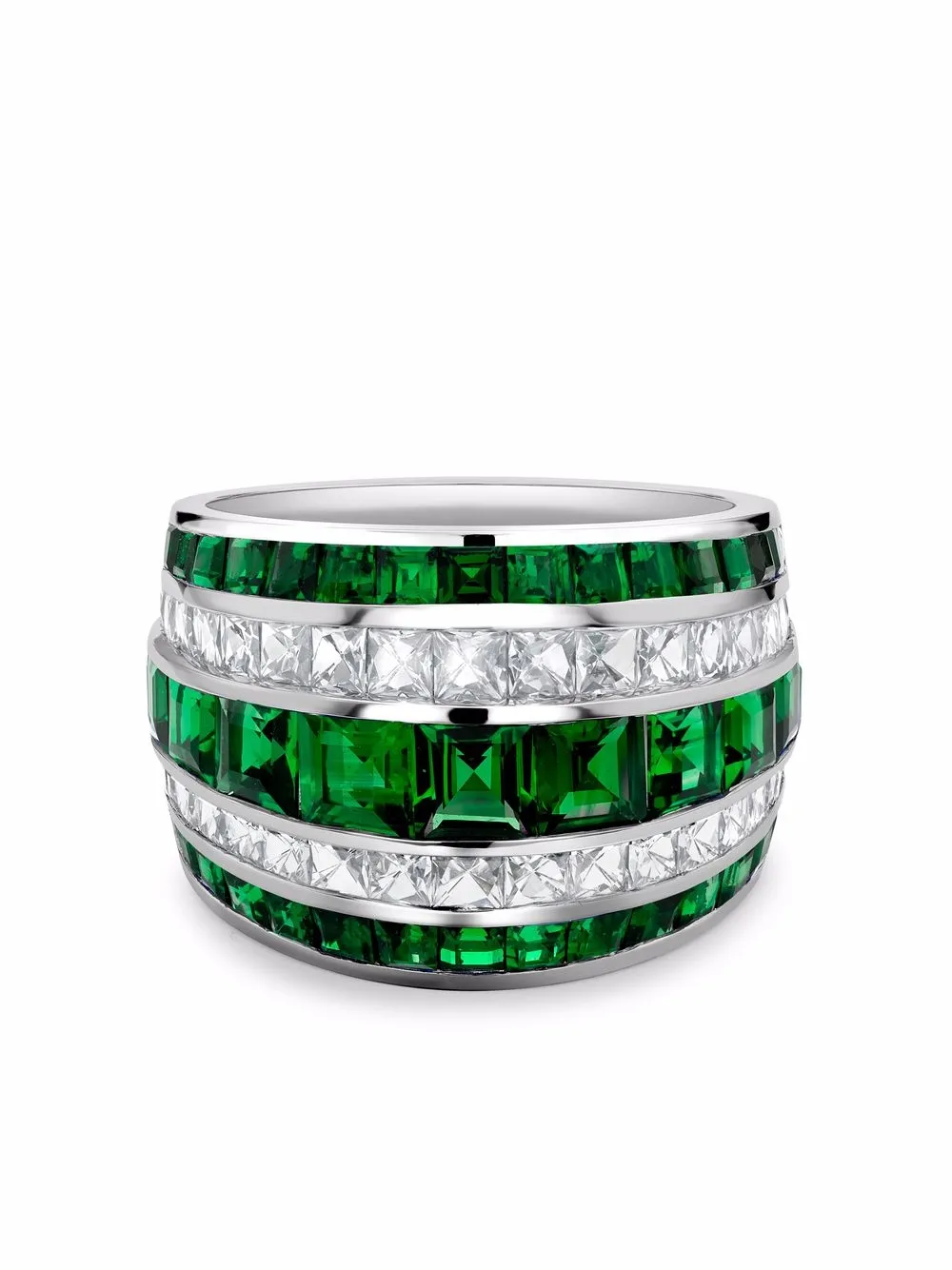 Pragnell anillo Manhattan Classic en platino con diamantes y esmeraldas - Plateado
Pragnell anillo Manhattan Classic en platino con diamantes y esmeraldas - Plateado