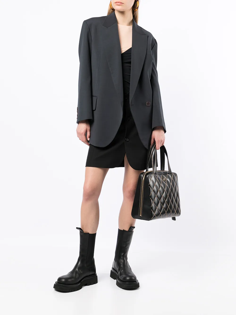 фото Chanel pre-owned сумка-тоут wild stitch 2002-го года с логотипом cc