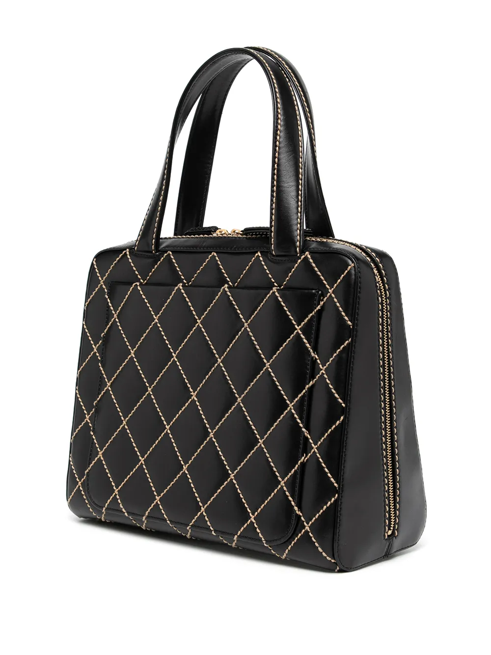 фото Chanel pre-owned сумка-тоут wild stitch 2002-го года с логотипом cc