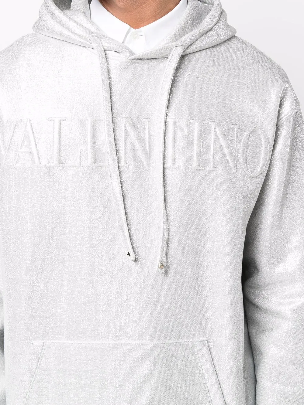 фото Valentino худи с эффектом металлик