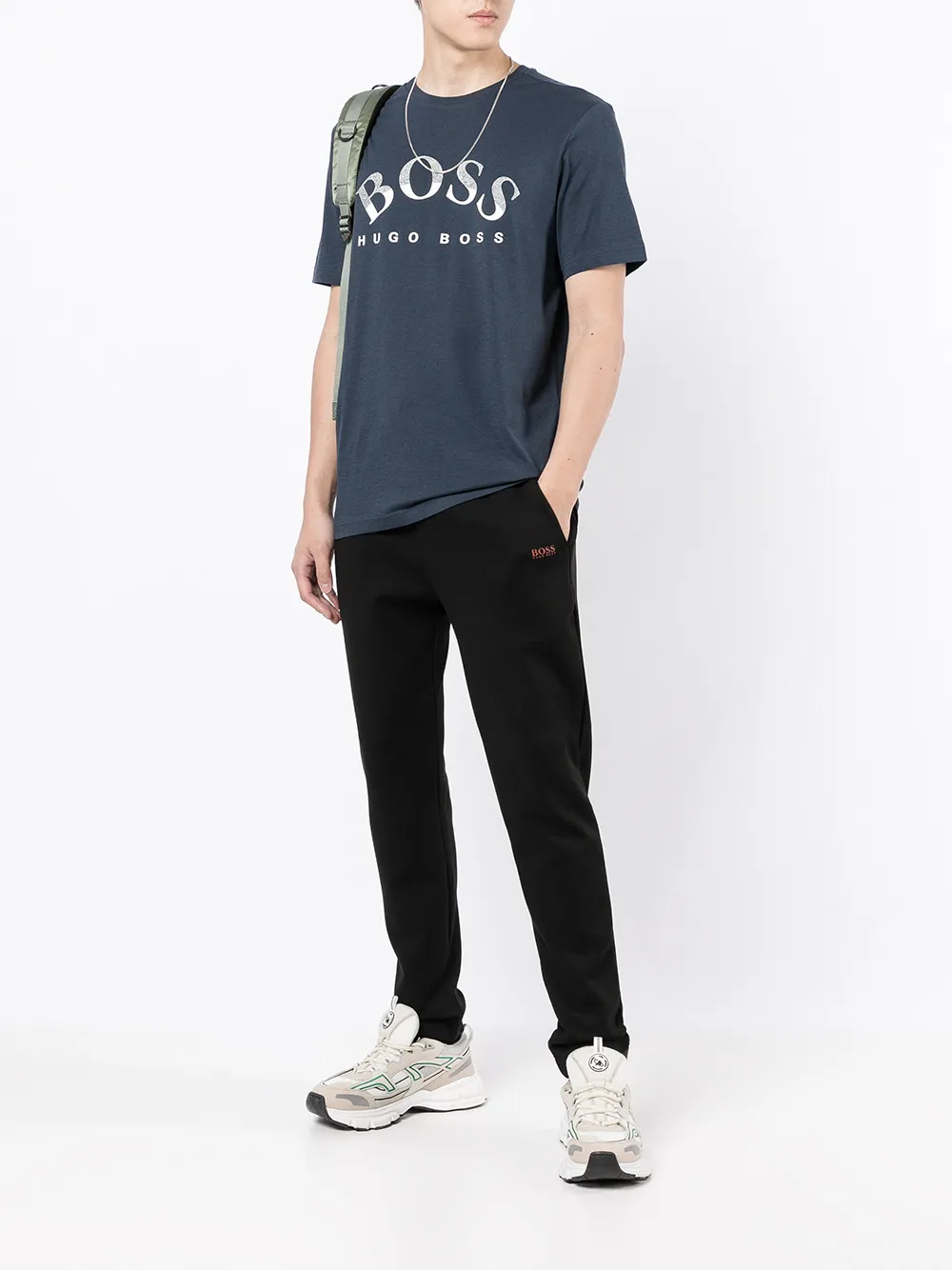 фото Boss футболка из органического хлопка с логотипом