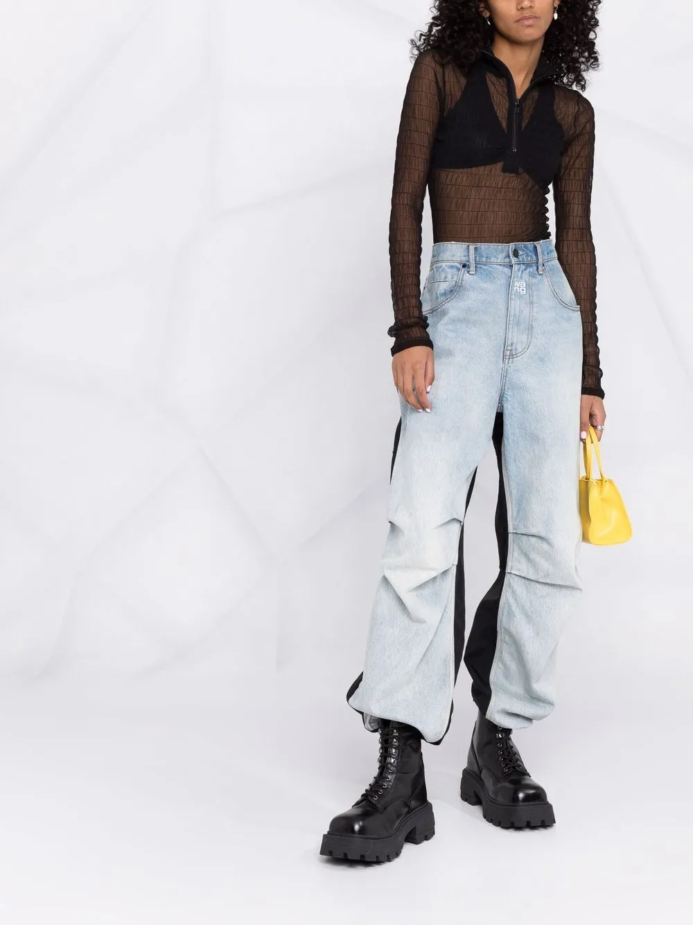 фото Weinsanto прозрачный топ с высоким воротником