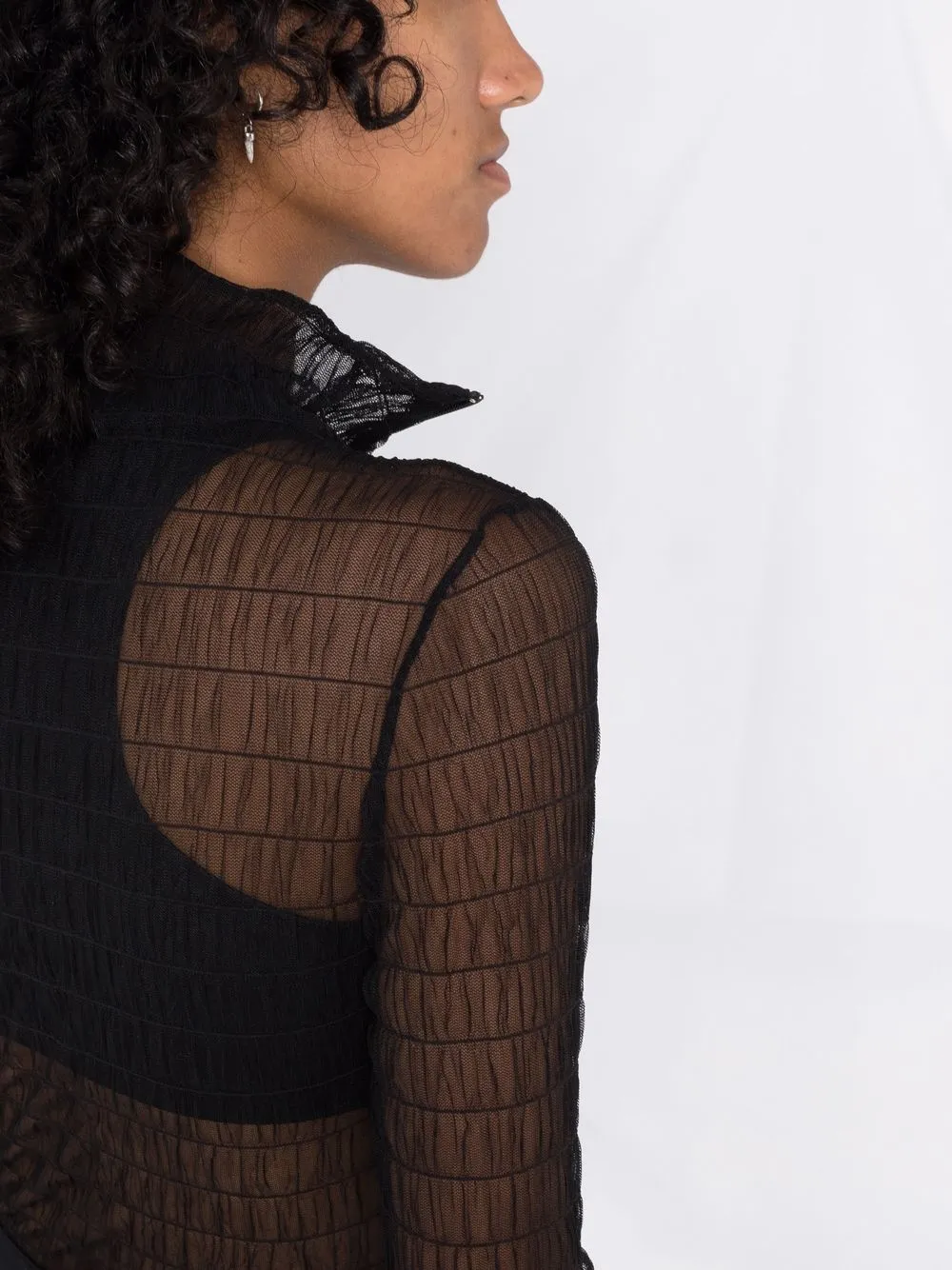 фото Weinsanto прозрачный топ с высоким воротником