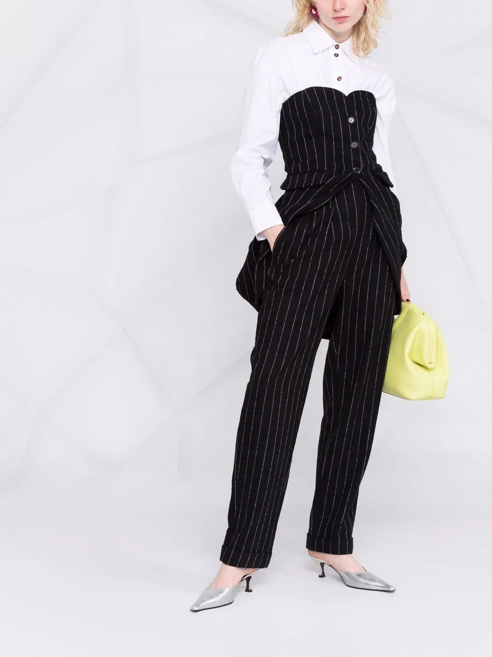 фото Moschino топ в тонкую полоску