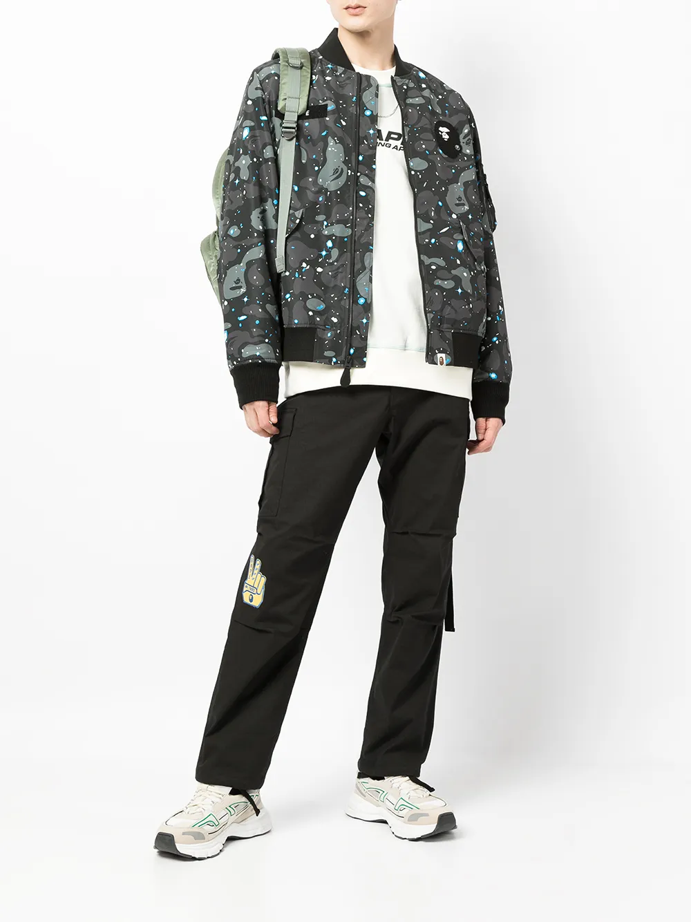 фото A bathing ape® бомбер space camo ma-1