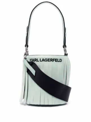 Karl Lagerfeld K Fringe Mini Bucket Bag Farfetch