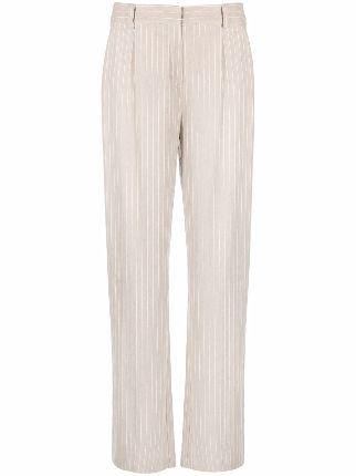 Karl Lagerfeld X Amber Valletta Pinstripe Wide Leg Trousers Farfetch