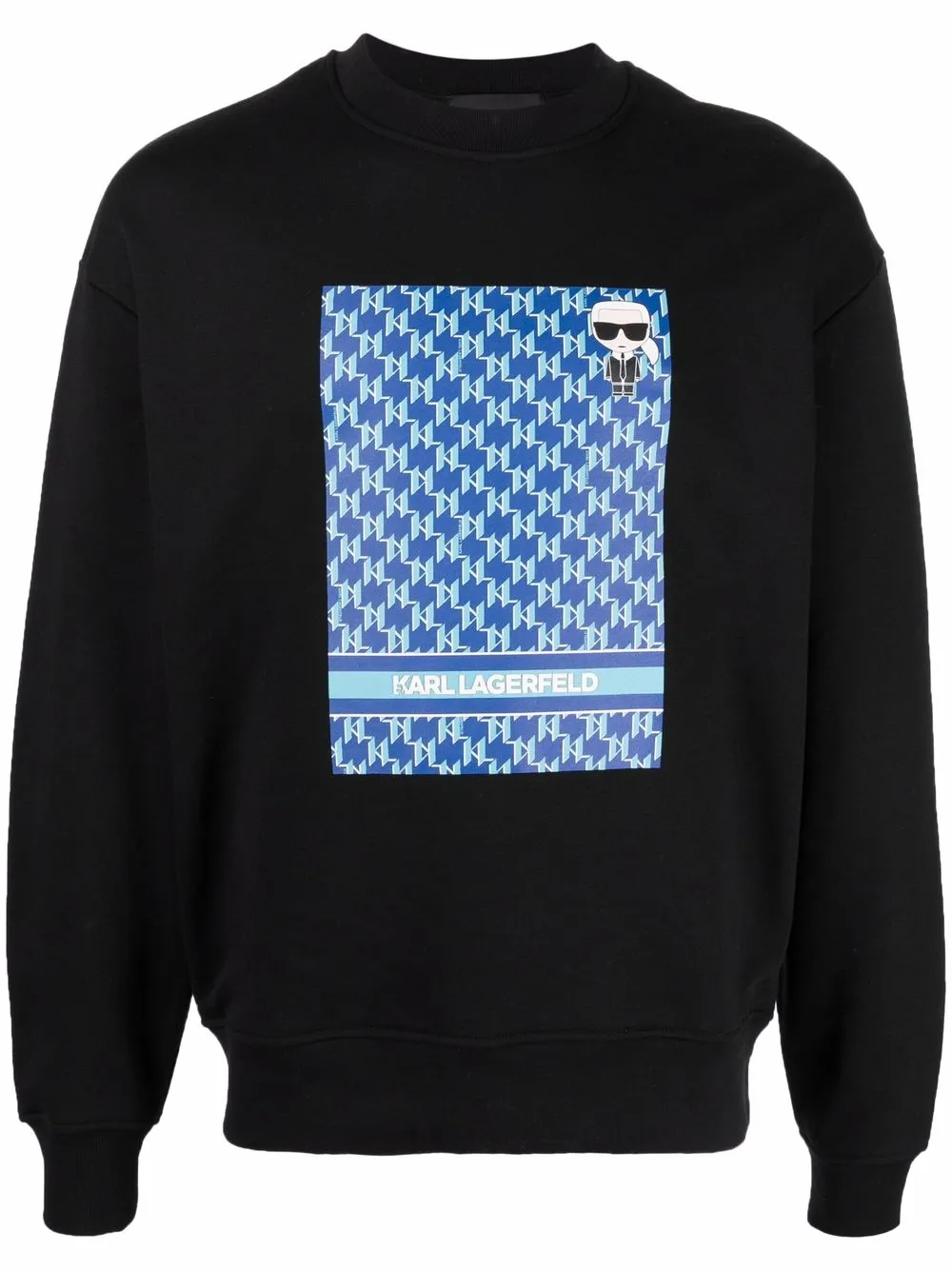 Karl Lagerfeld sudadera con logo estampado - Negro