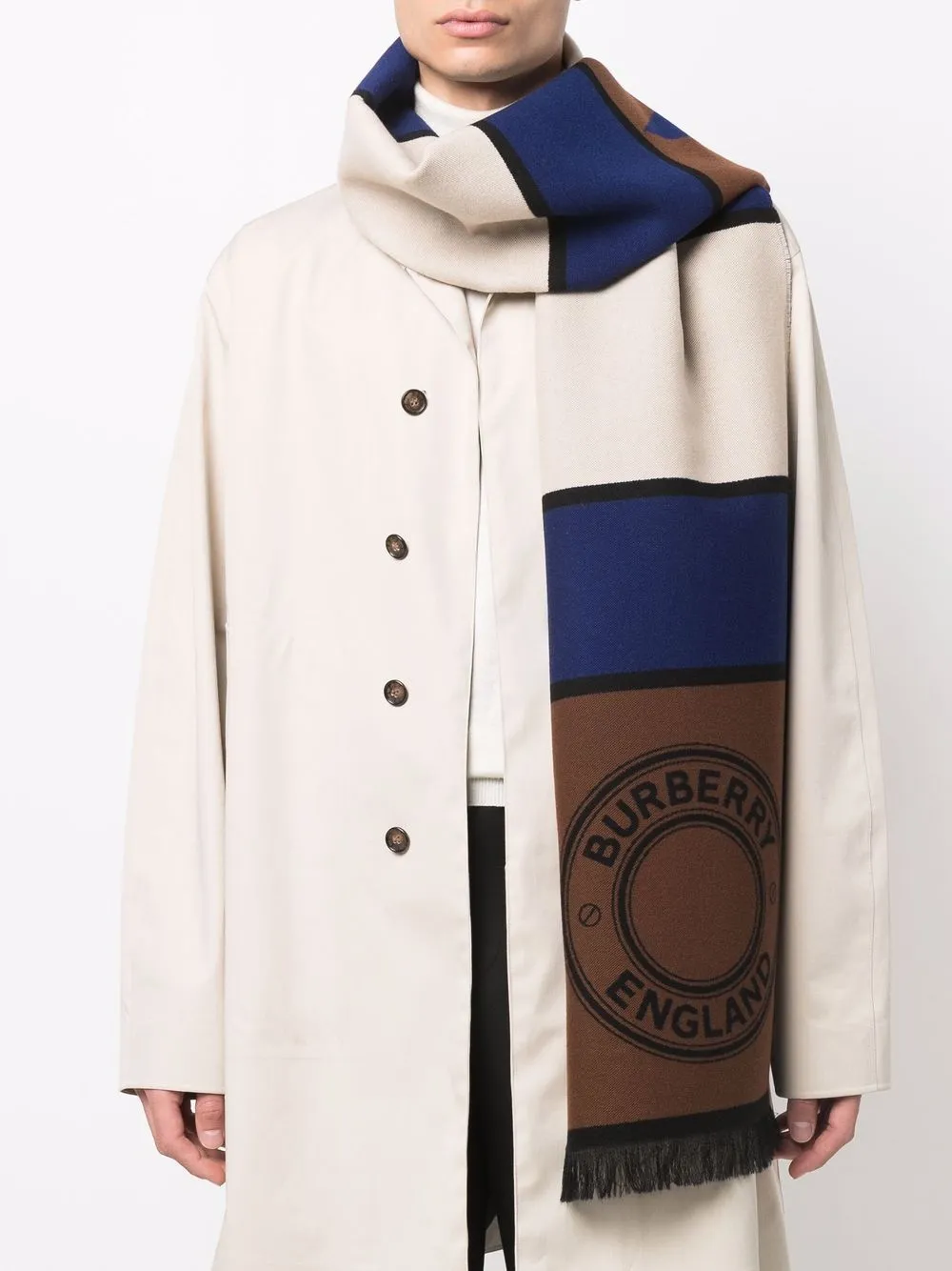 фото Burberry шарф в полоску с логотипом
