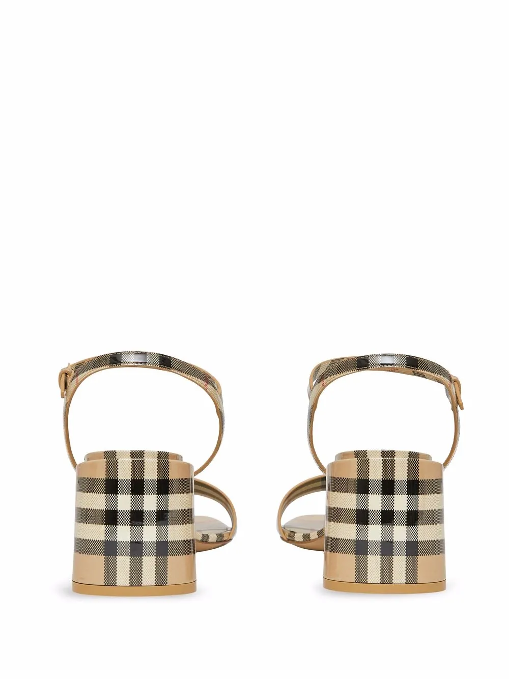 фото Burberry лакированные босоножки в клетку vintage check