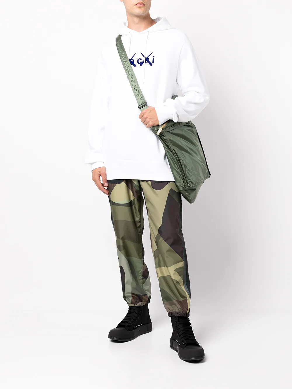 фото Sacai худи с логотипом