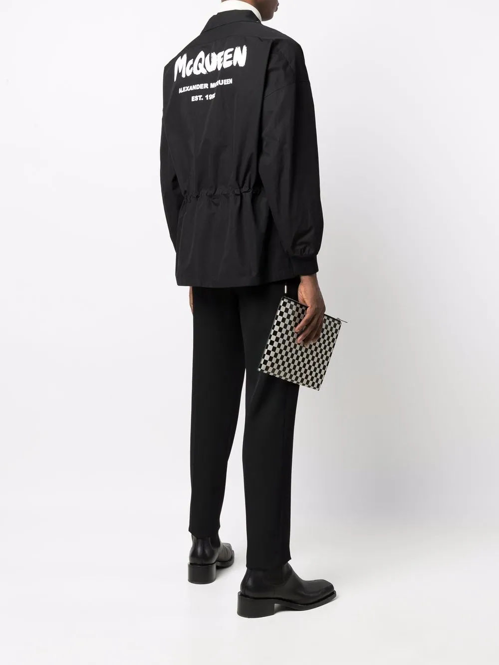 фото Alexander mcqueen куртка-рубашка с кулиской и логотипом