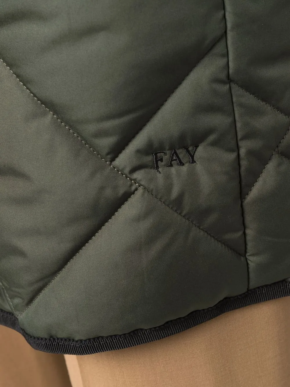 фото Fay стеганое пальто с высоким воротником