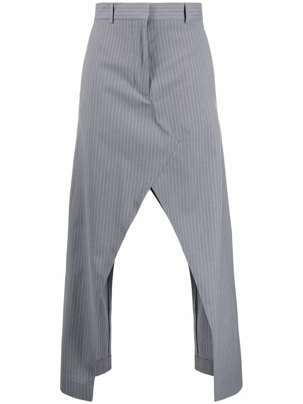 фото Mm6 maison margiela юбка в тонкую полоску с разрезом