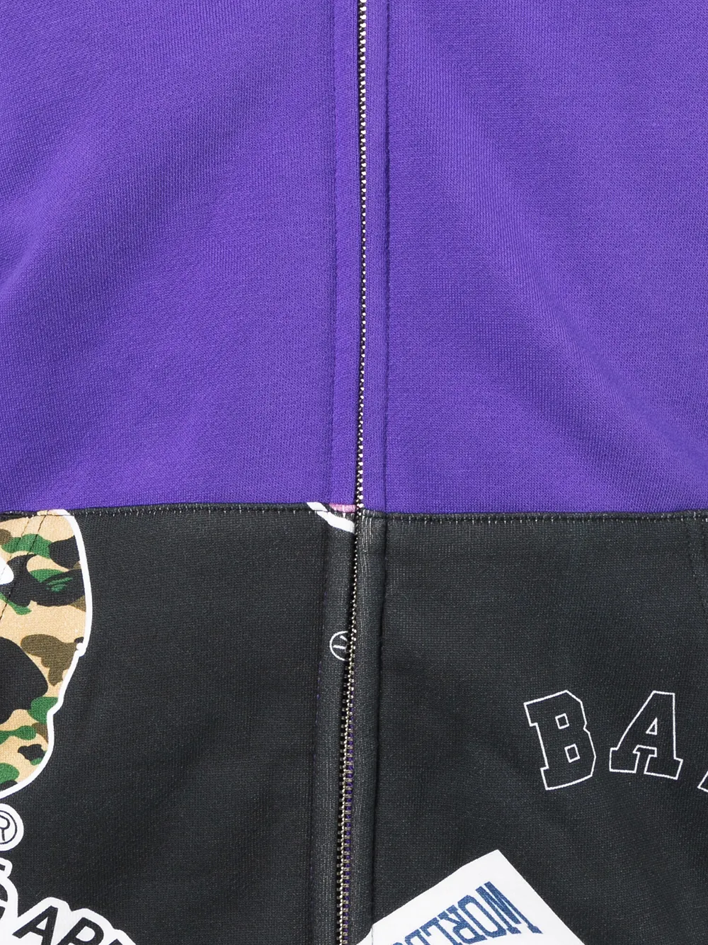 фото A bathing ape® худи с контрастной вставкой