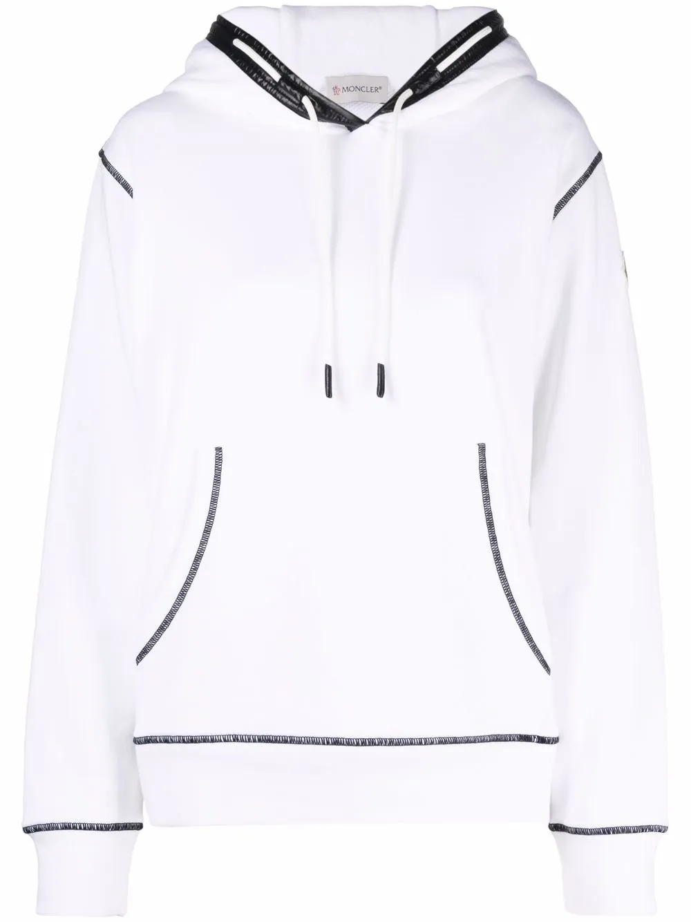 фото Moncler худи с контрастной строчкой