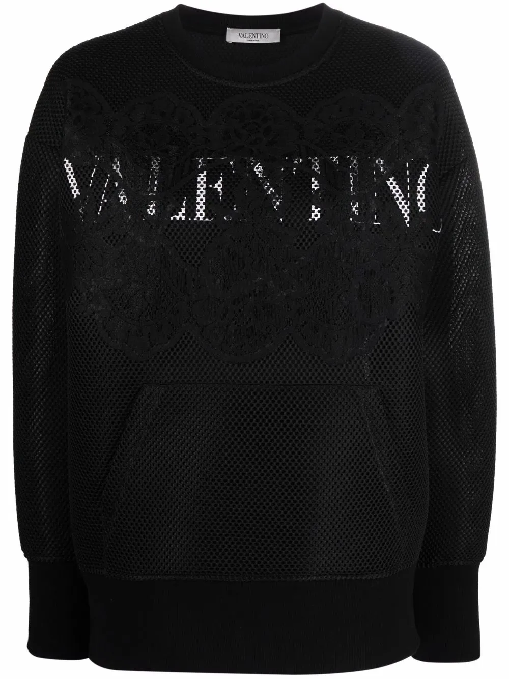 фото Valentino толстовка с кружевом и логотипом