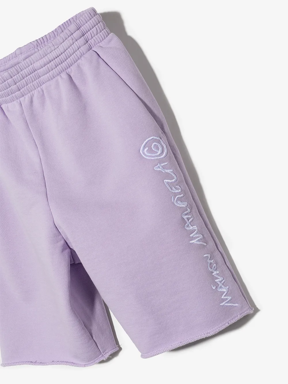 фото Mm6 maison margiela kids спортивные шорты с вышитым логотипом