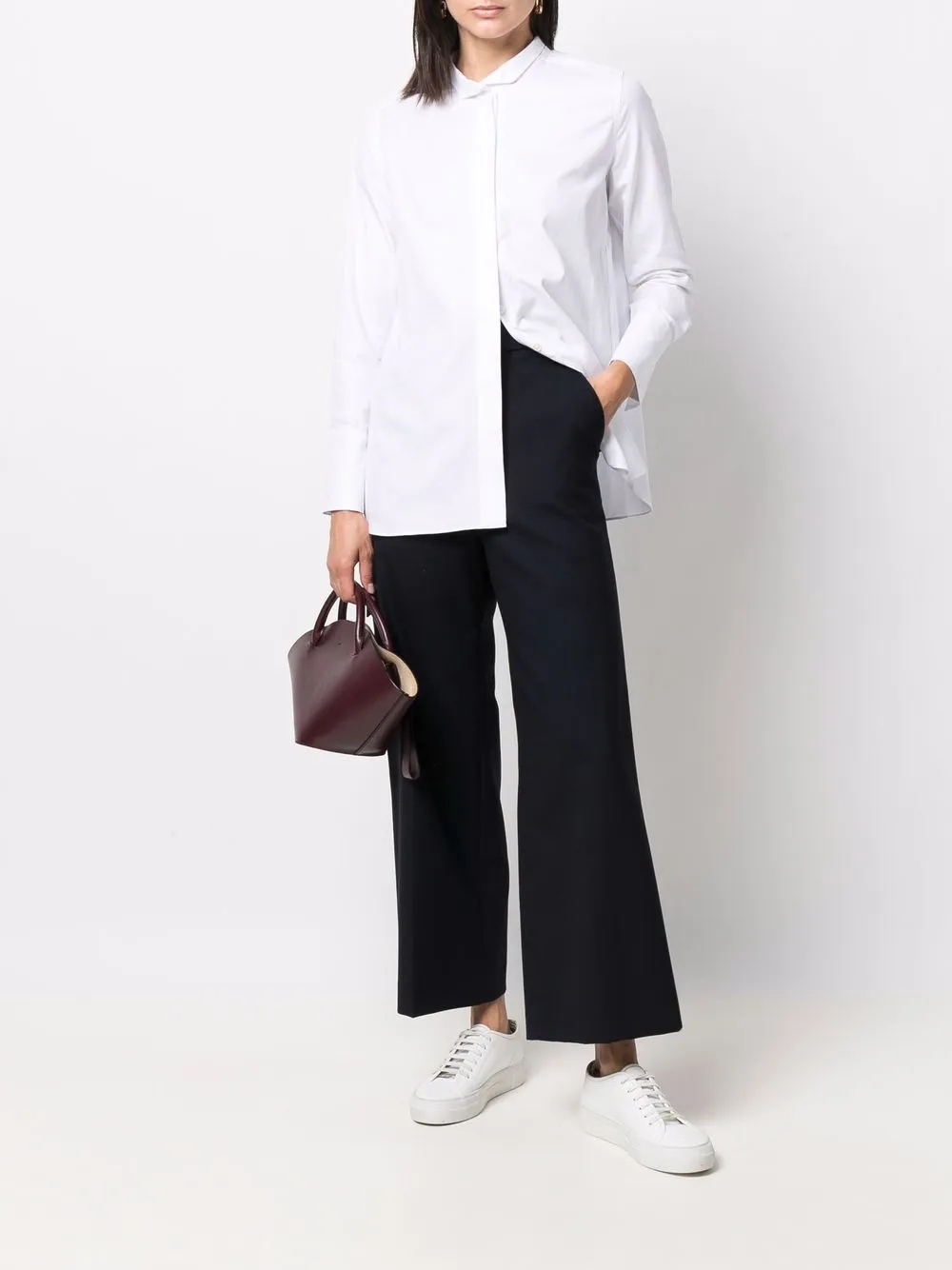 фото By malene birger рубашка с воротником-стойкой