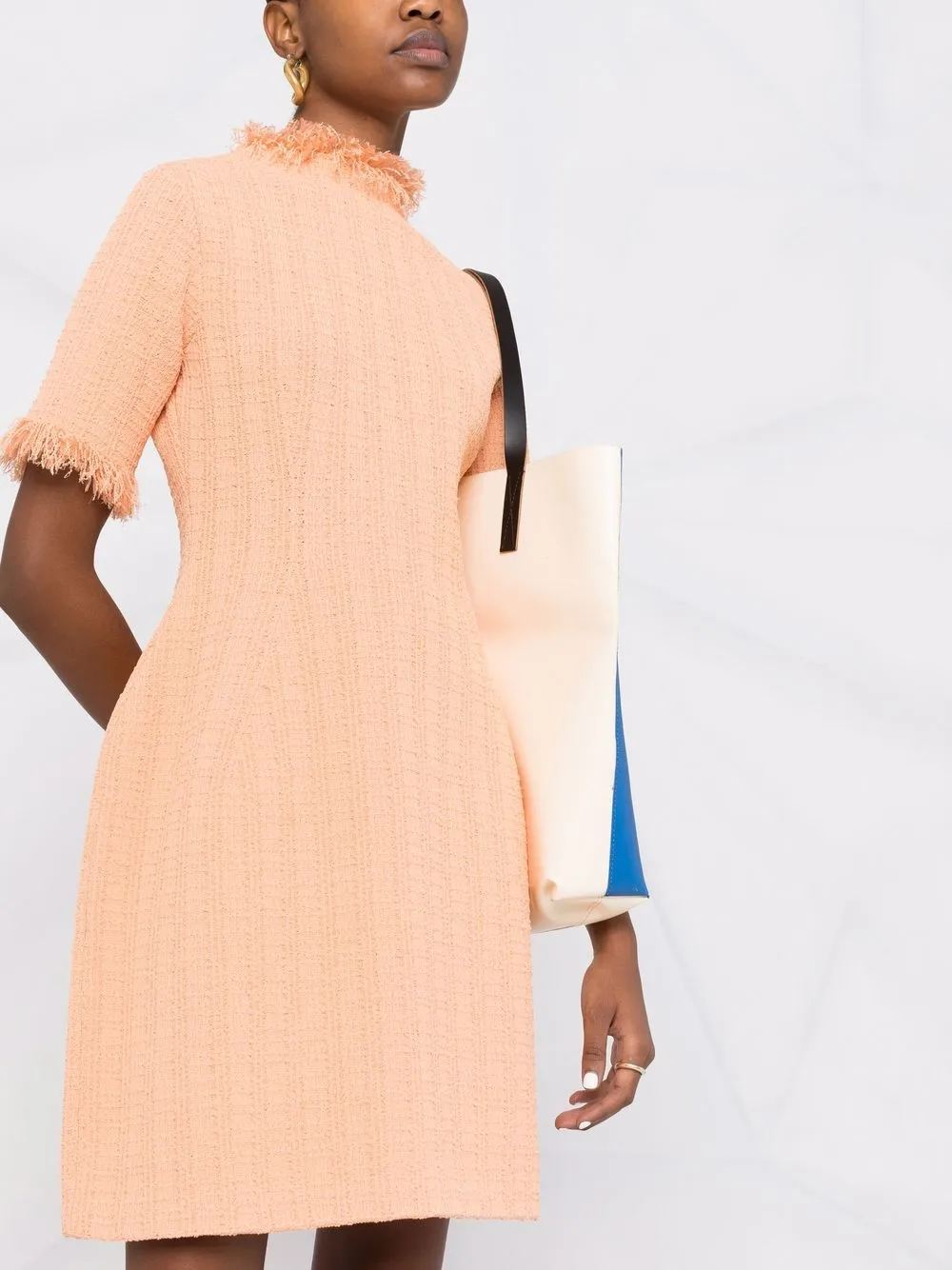 фото Proenza schouler твидовое платье с бахромой