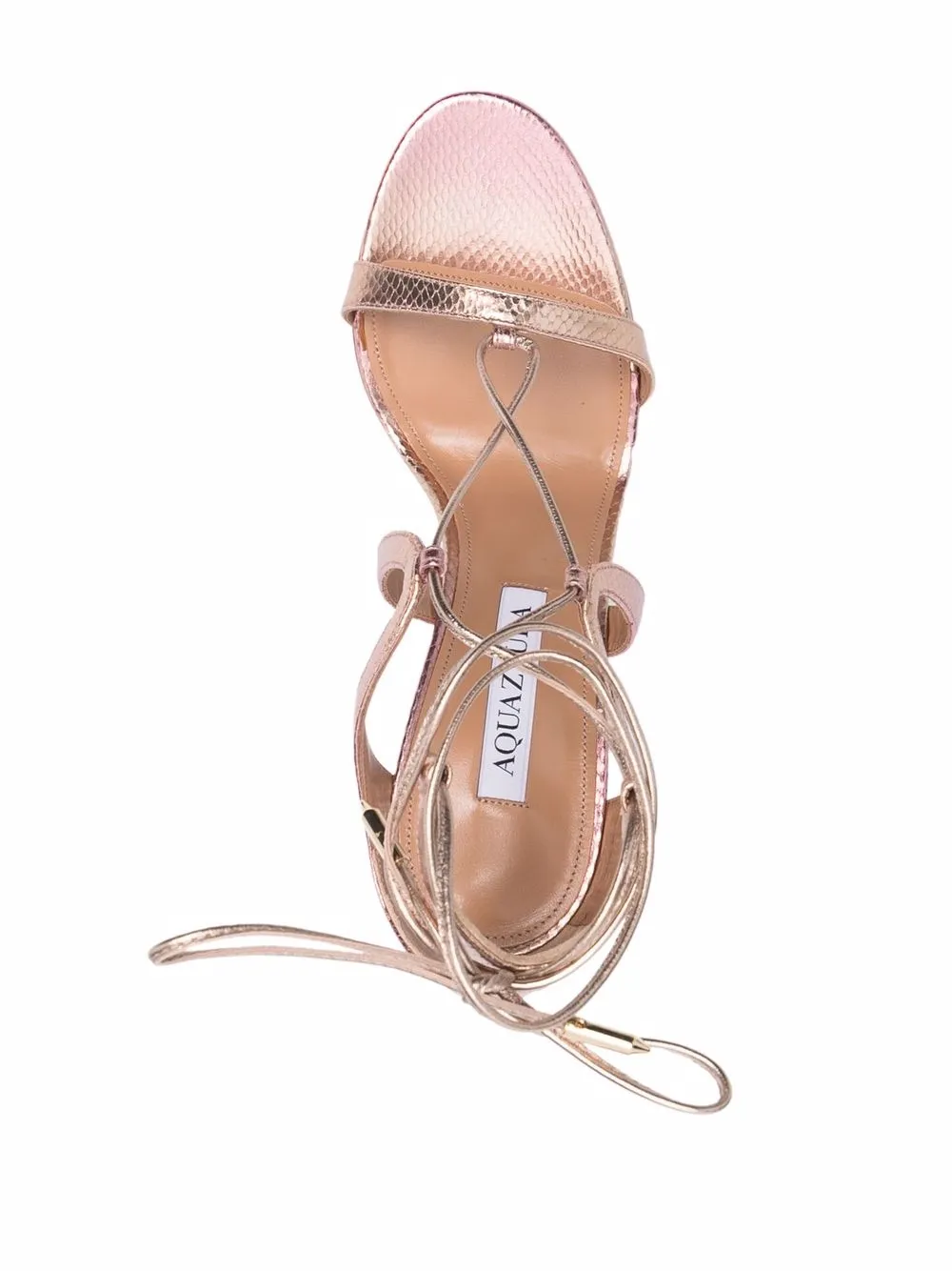фото Aquazzura босоножки с тиснением под змеиную кожу