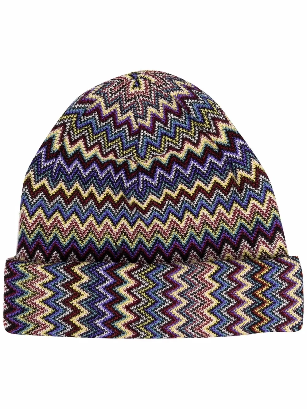 фото M missoni шерстяная шапка бини с узором зигзаг