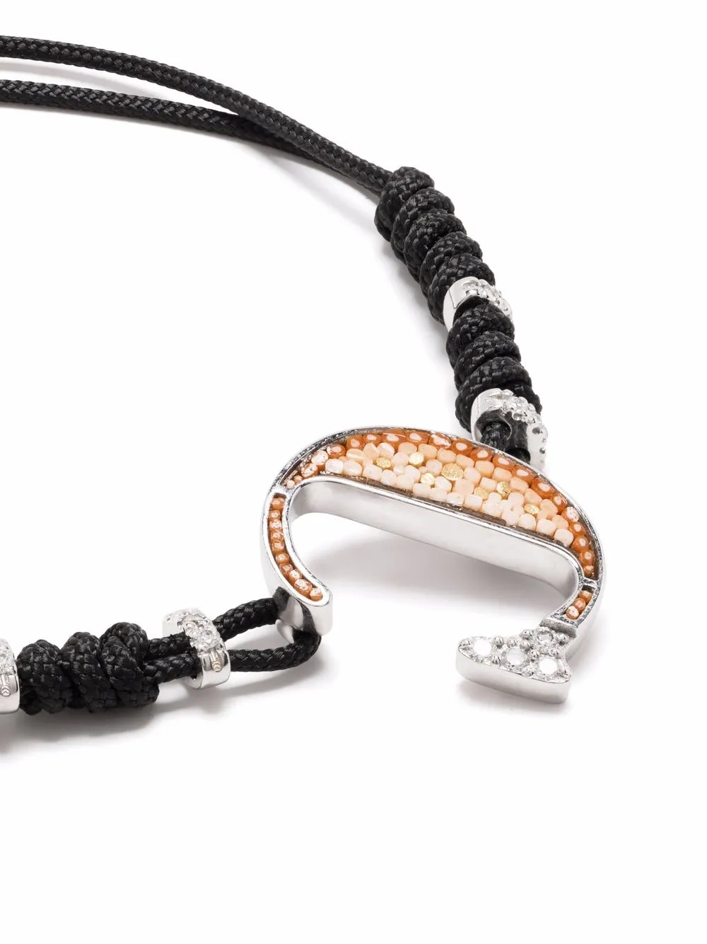 фото Sicis jewels браслет alphabet c из белого золота с бриллиантами