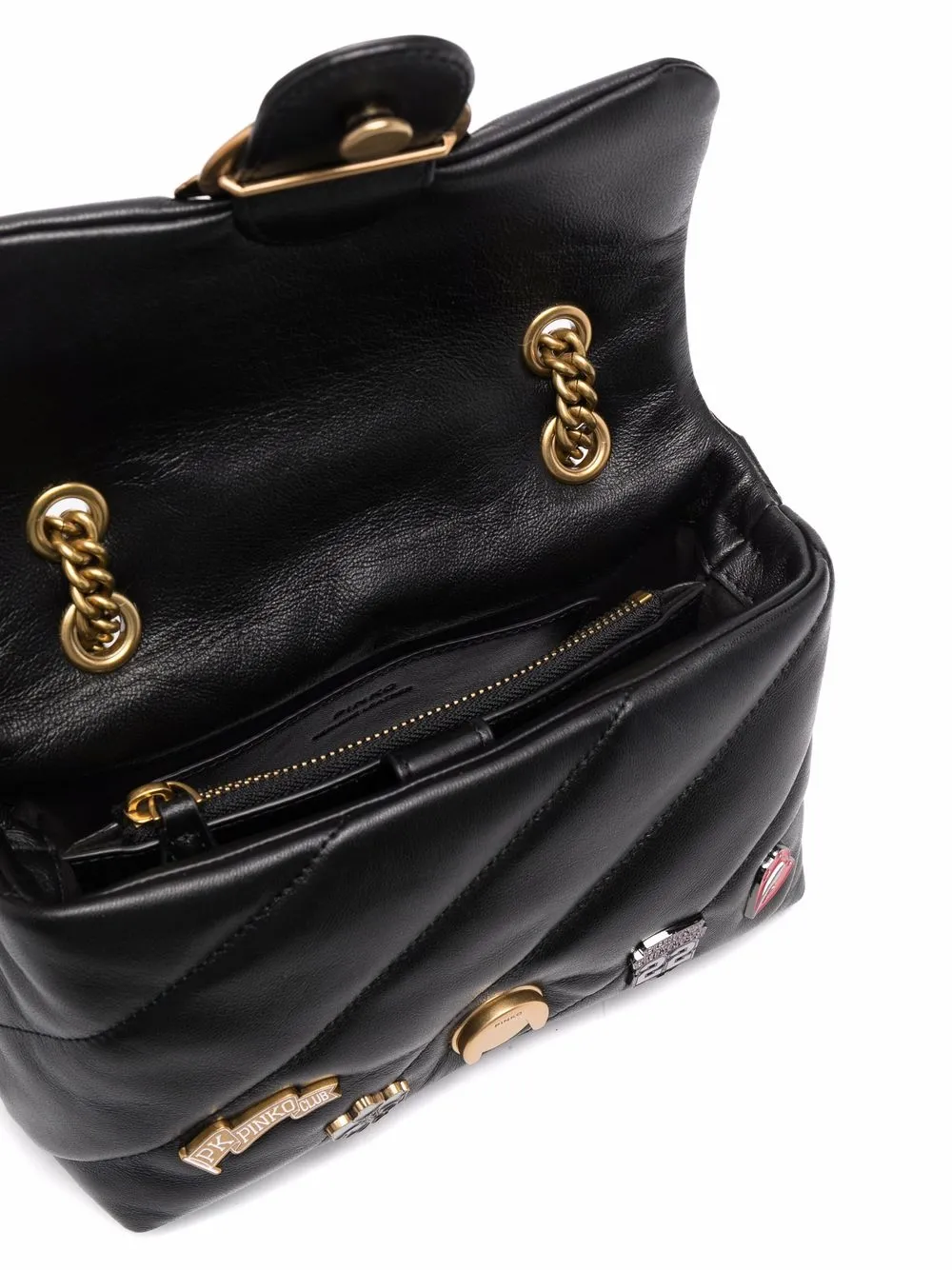 фото Pinko стеганая сумка через плечо love с логотипом