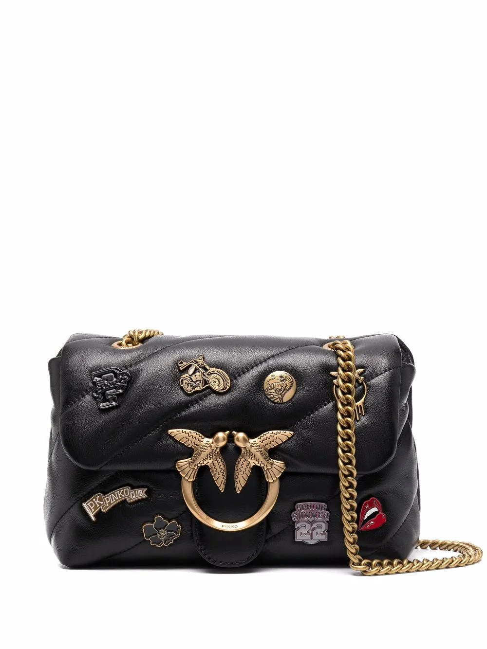 фото Pinko стеганая сумка через плечо love с логотипом
