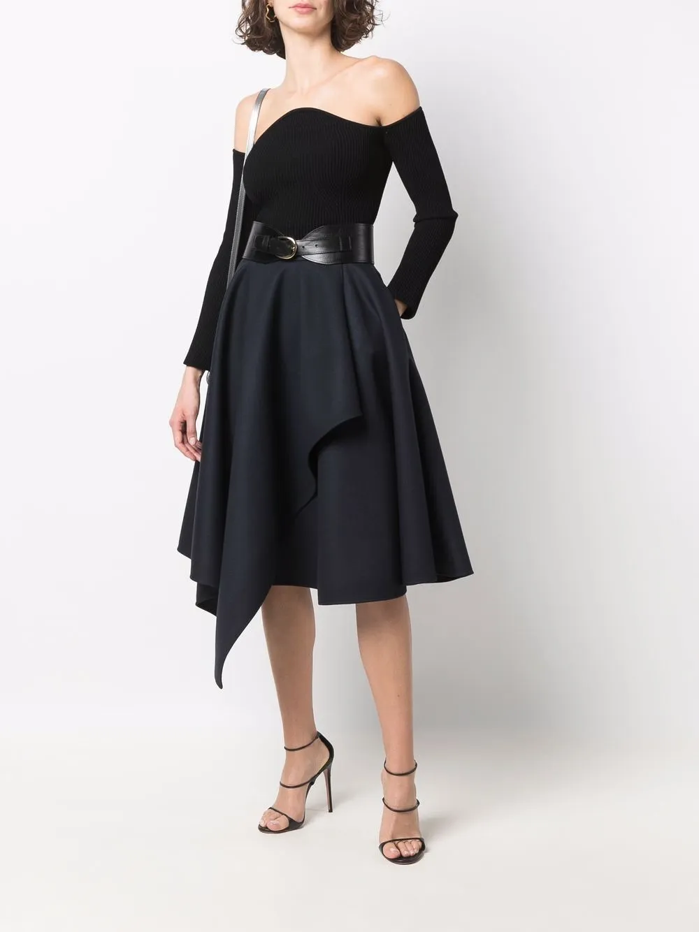 фото Alexander mcqueen юбка а-силуэта асимметричного кроя