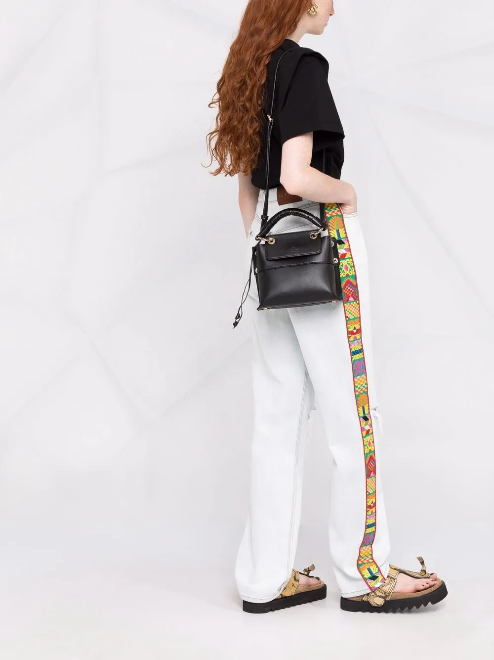 фото Etro сумка-тоут с откидным клапаном