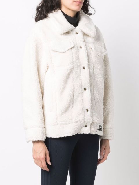 UGG White Frankie Sherpa Trucker Jacket For Women 1113951 At Farfetch