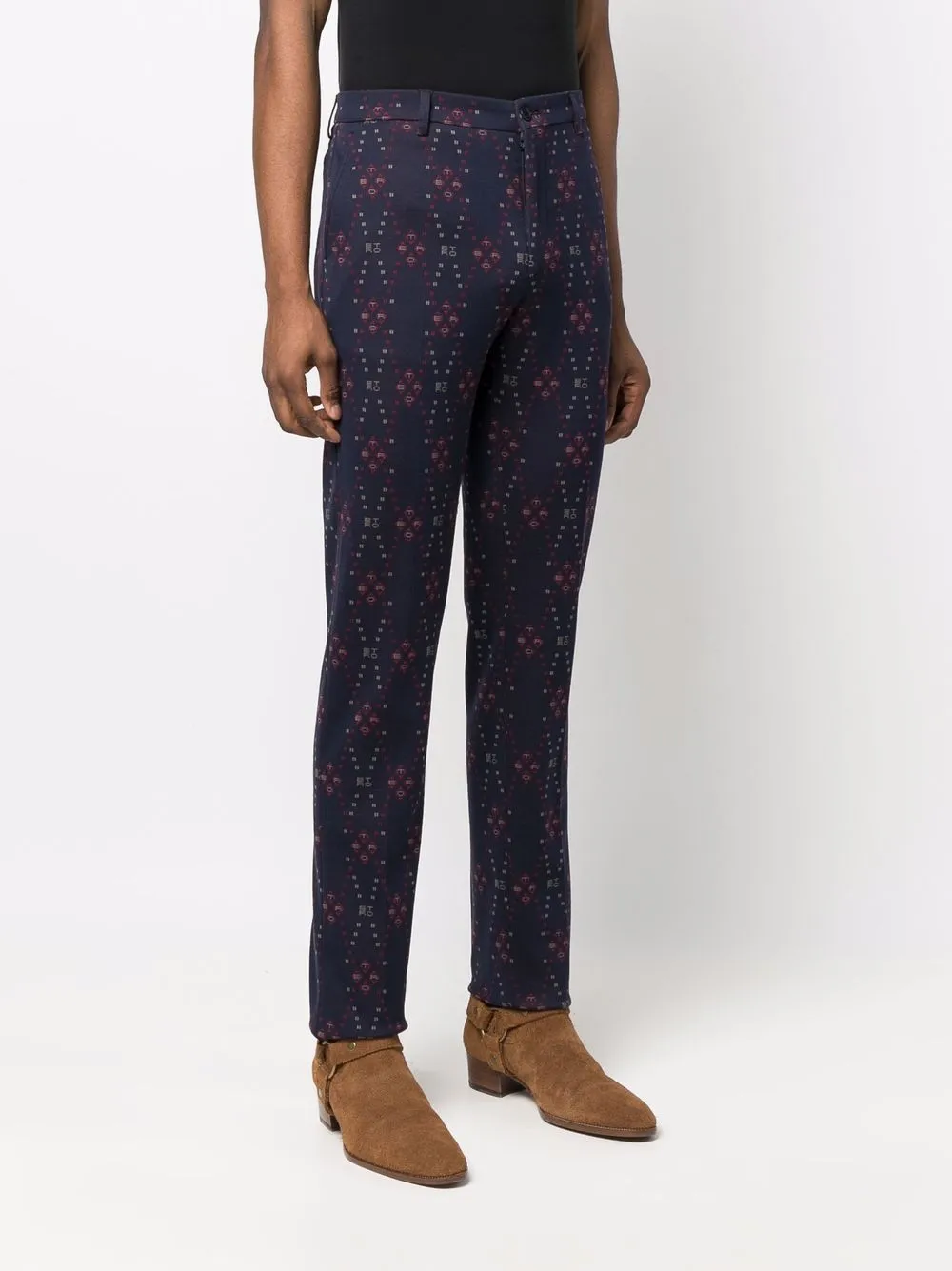 фото Etro жаккардовые брюки с логотипом
