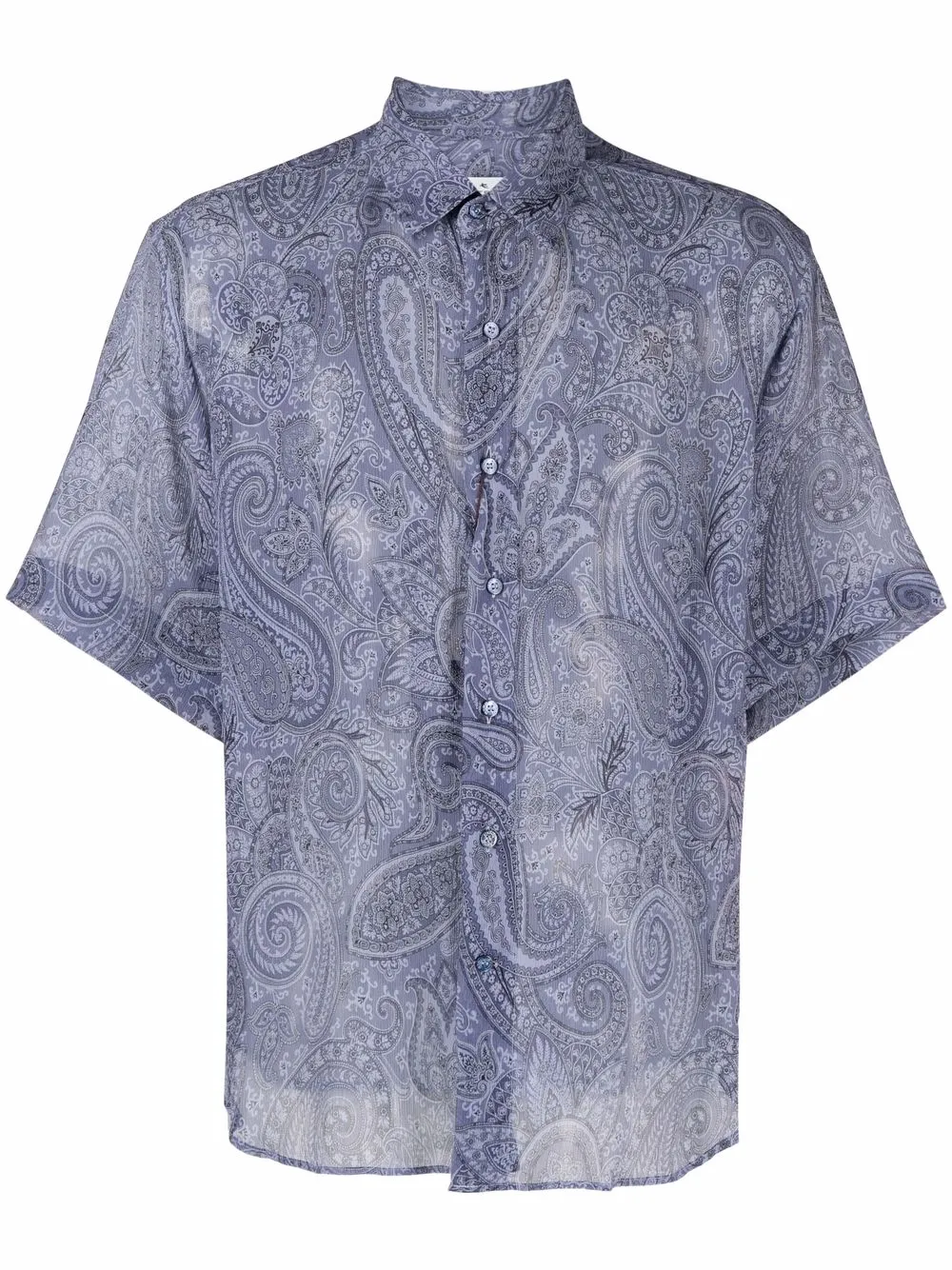 ETRO paisley-print short-sleeve shirt - Blue